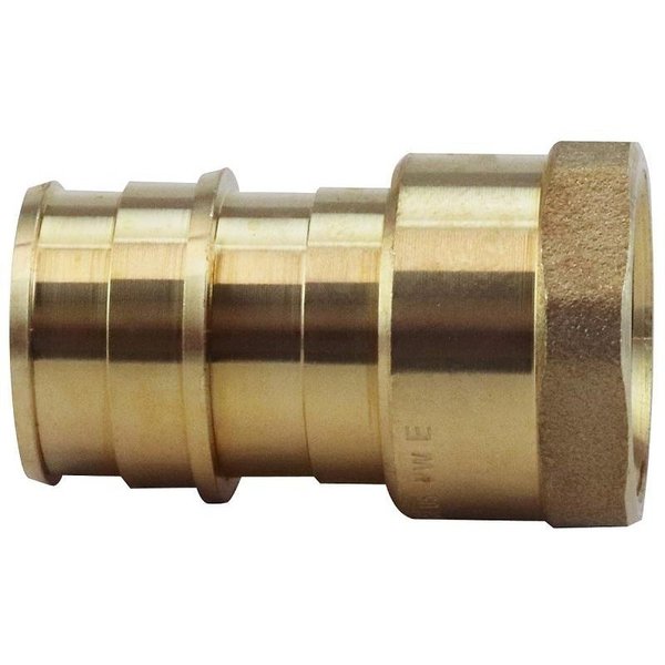 Apollo Valves ExpansionPEX Series Pipe Adapter, 34 x 12 in, Barb x FNPT, Brass, 200 psi Pressure EPXFA3412